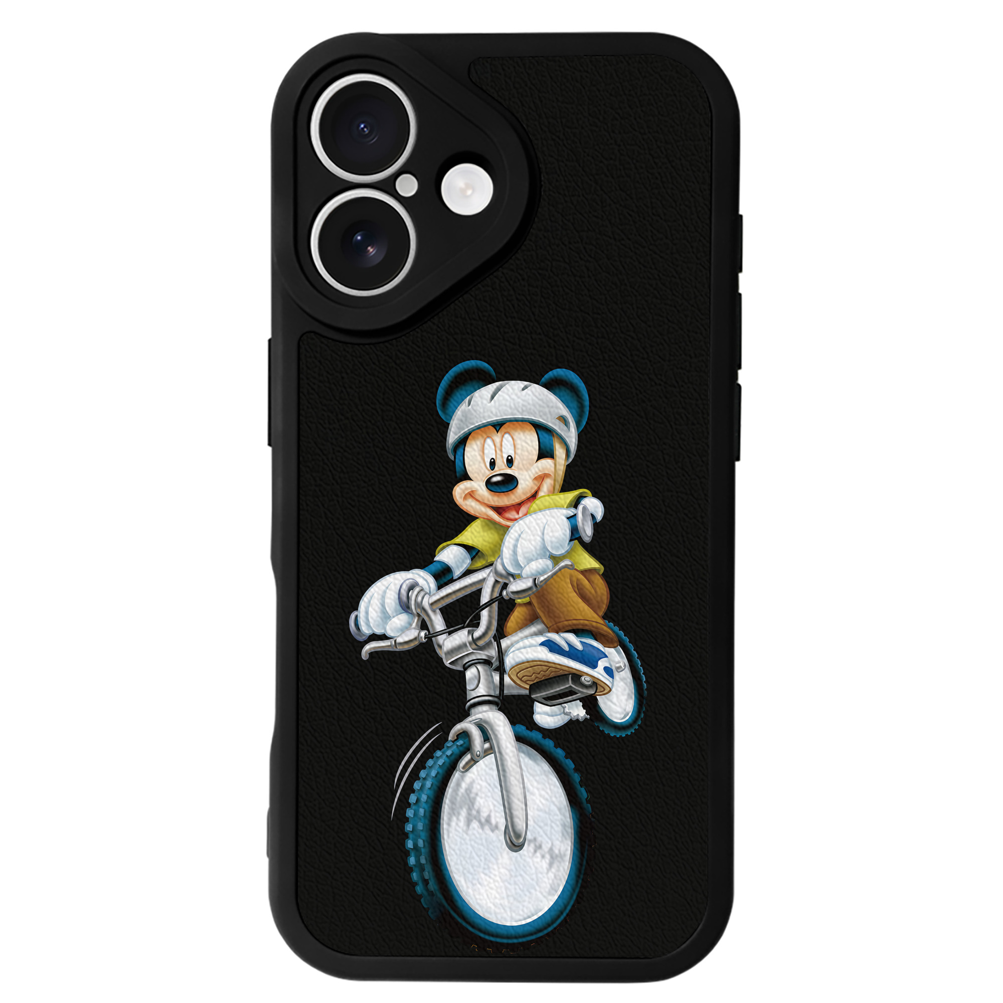 （画像用） ミッキーマウス Mickey Mouse 【iPhone 16シリーズ対応】シリコンスマホケース（レザー調） 材質：シリコン